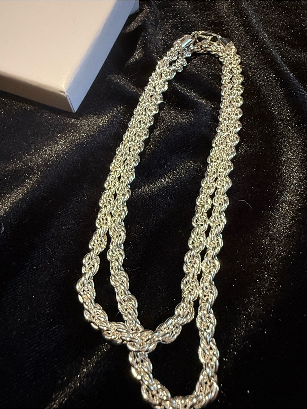 Sterling Silver Rope Chain Necklace - Elegant Women's Jewelry
